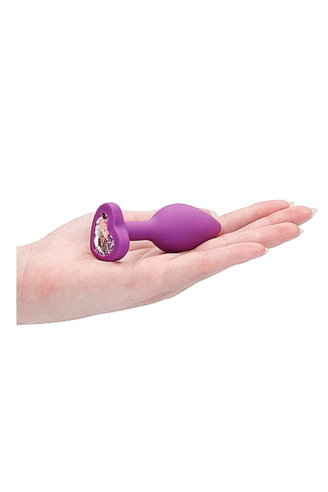 Ouch by Shots Toys - Diamond Heart Butt Plug - Assorted - Stag Shop