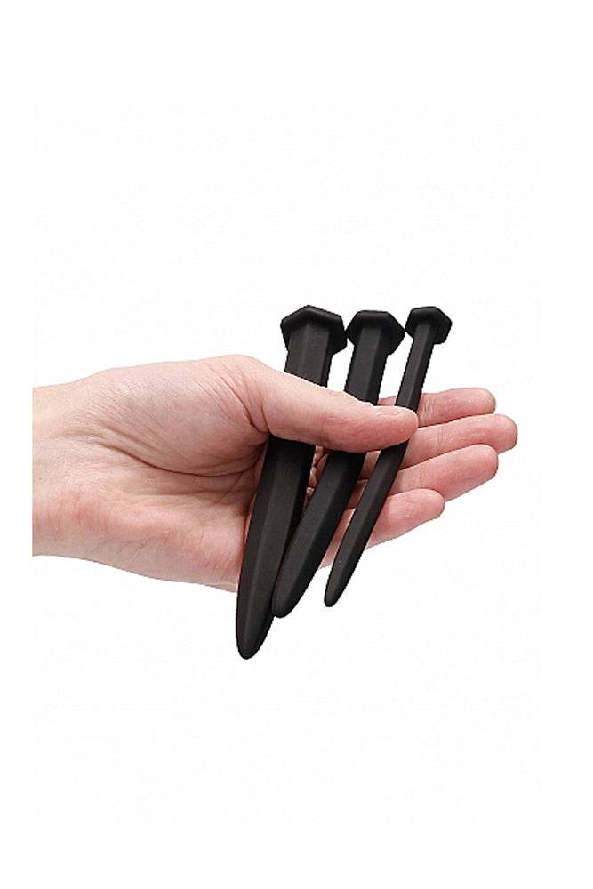 Ouch by Shots Toys - Rugged Nail Urethral Plug Set - Black - Stag Shop