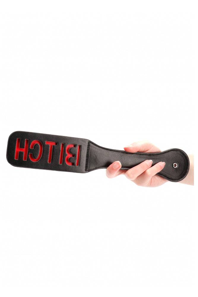 Ouch by Shots Toys - BITCH Paddle - Black - Stag Shop