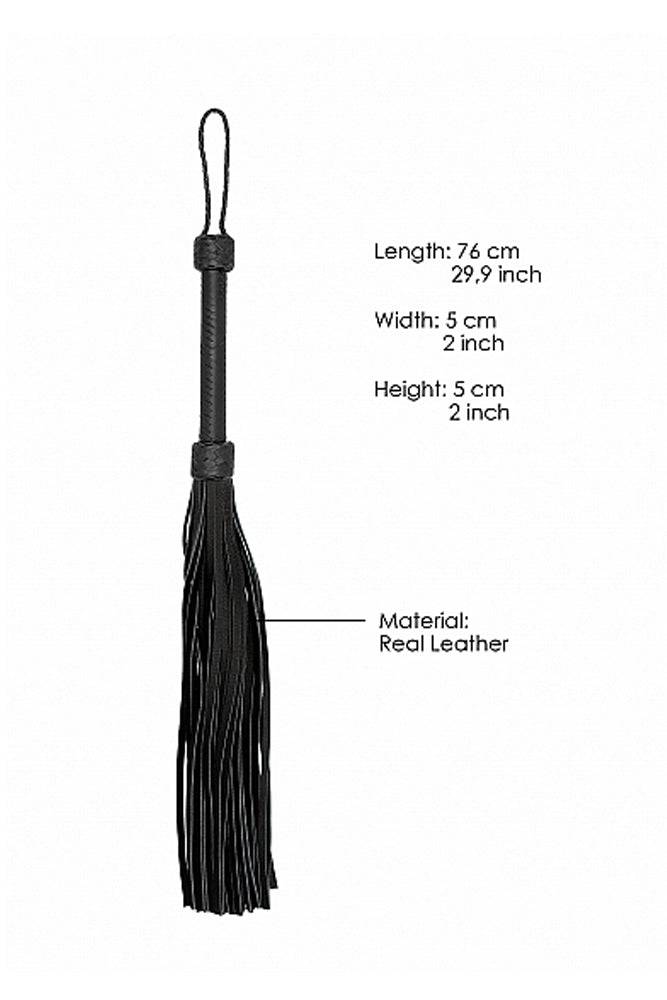 Shots Toys - Pain - Heavy Leather Tail Flogger - Black - Stag Shop