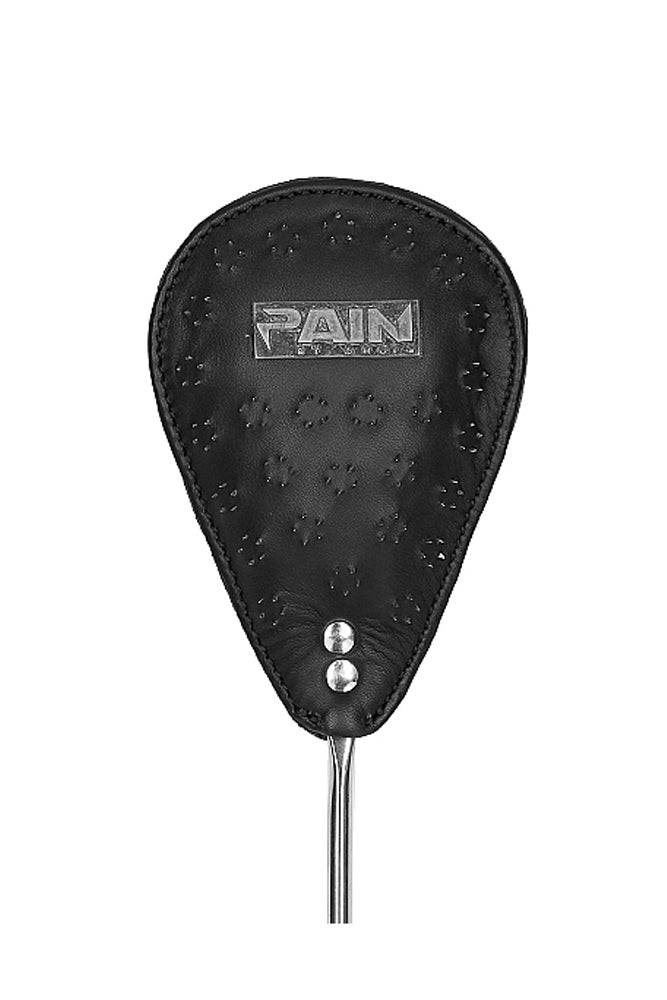 Shots Toys - Pain - Metal Oval Spike Leather Crop - Stag Shop