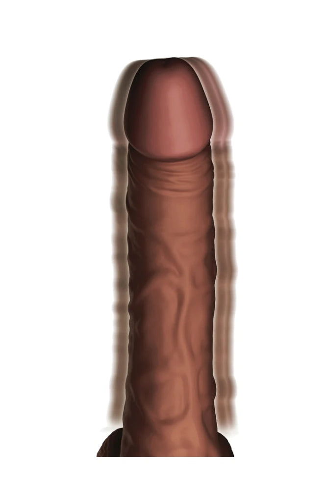 Pipedream - King Cock Plus - Thrusting Cock with Balls 7.5" - Brown - Stag Shop