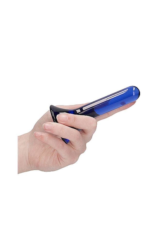 Shots Toys - Chrystalino - Pin Glass Butt Plug - Blue - Stag Shop