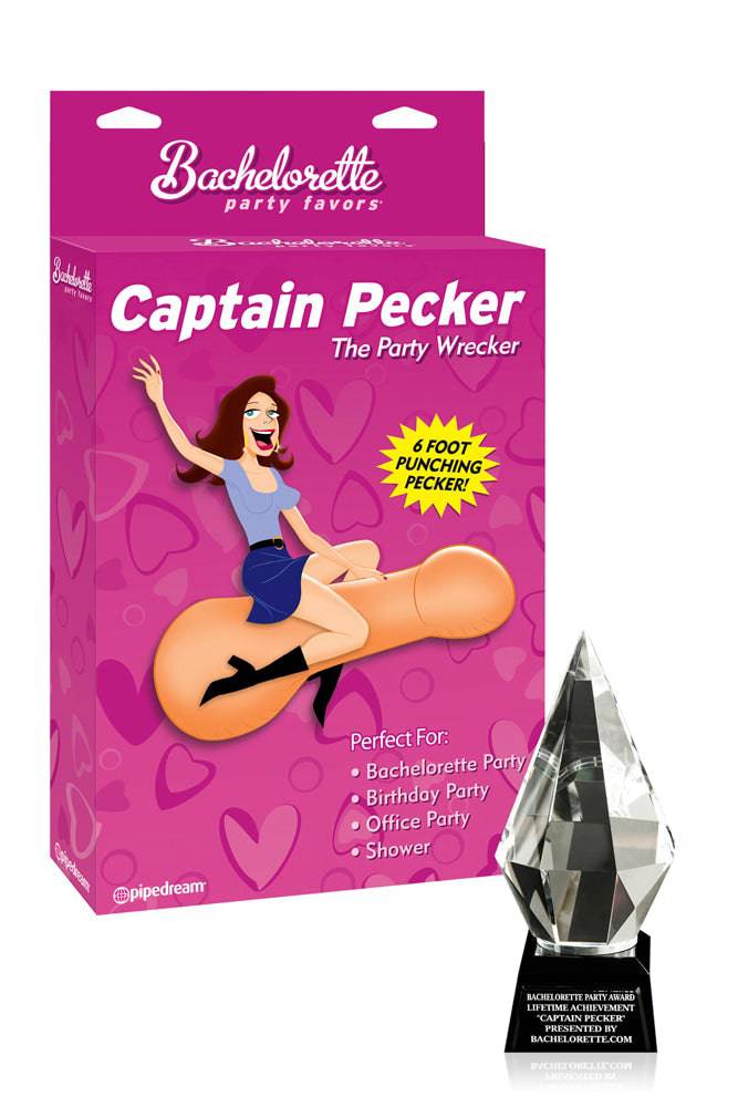 Pipedream - Bachelorette Party Favors - Captain Pecker - The 6' Inflatable Party Pecker - Stag Shop