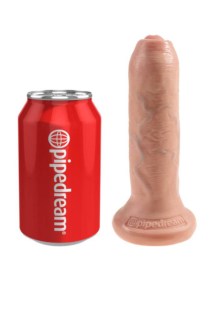 Pipedream - King Cock - Uncut Cock Realistic Dildo - 6 inch - Beige - Stag Shop