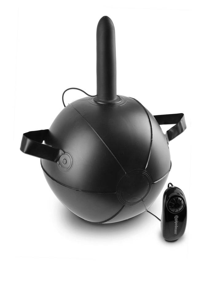 Pipedream - King Cock - Vibrating Mini Sex Ball with Realistic Dildo - 6 inch - Beige/Black - Stag Shop