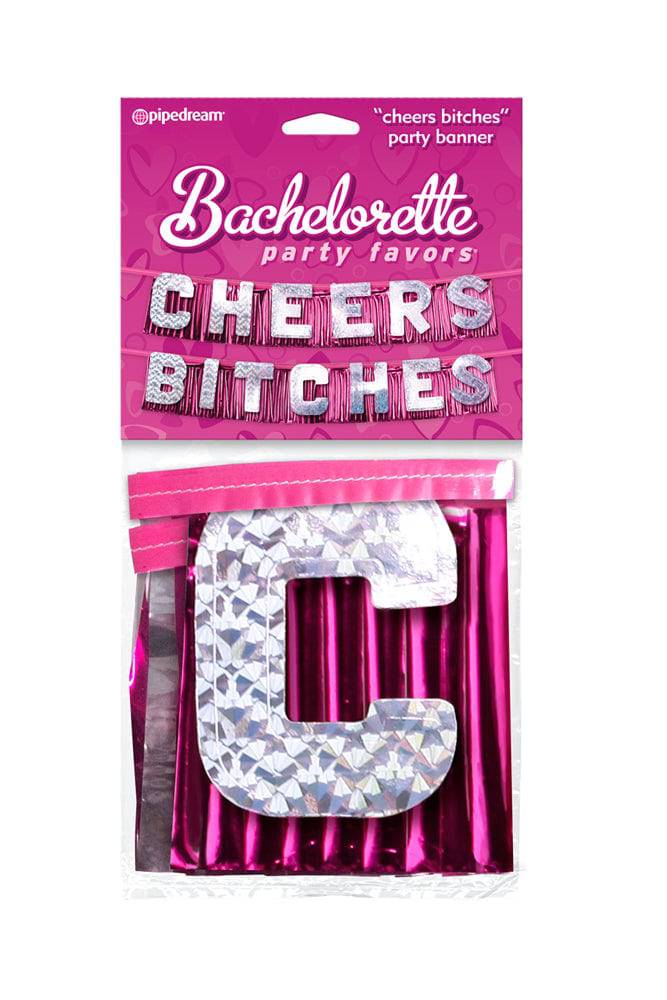 Pipedream - Bachelorette Party Favors - Cheers Bitches Party Banner - Stag Shop