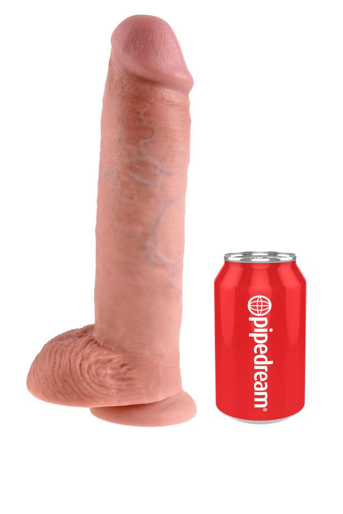 Pipedream - King Cock - Realistic Dildo with Balls - 11 inch - Beige - Stag Shop