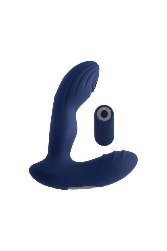 Playboy - Pleasure Pleaser Warming & Tapping Prostate Massager - Blue - Stag Shop