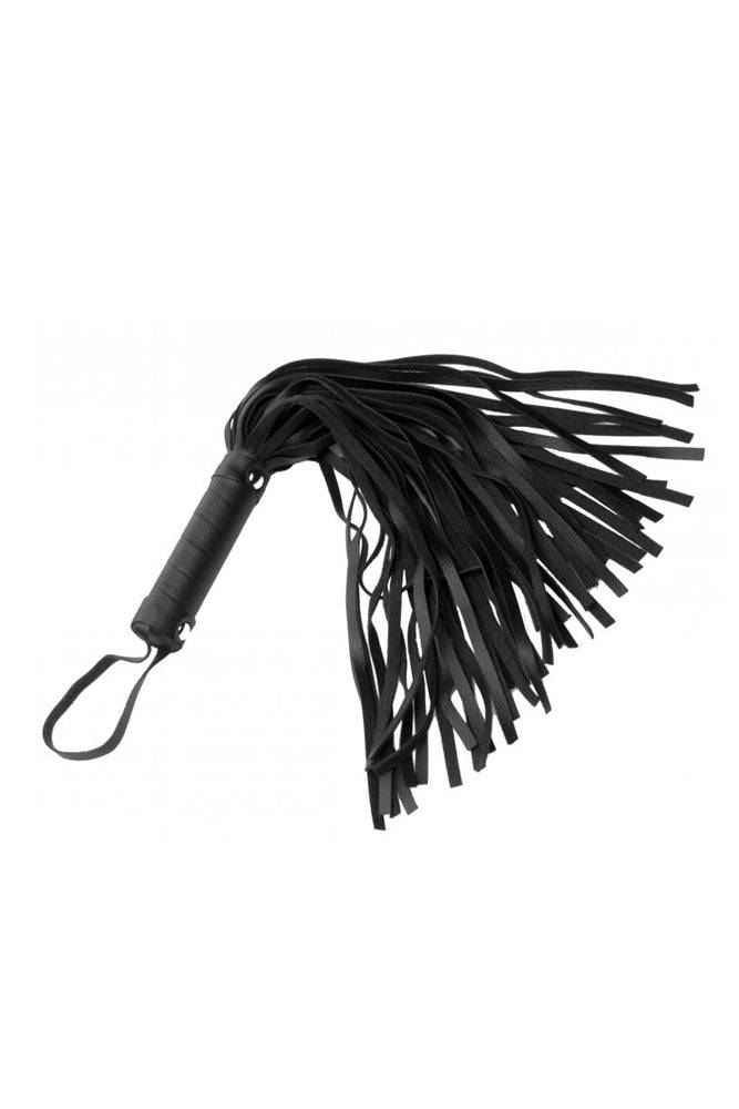 XR Brands - Strict - Pleather Pleasure Mini Flogger - Black - Stag Shop