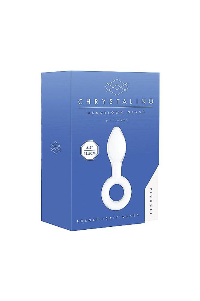 Shots Toys - Chrystalino - Plugger Glass Butt Plug - White - Stag Shop