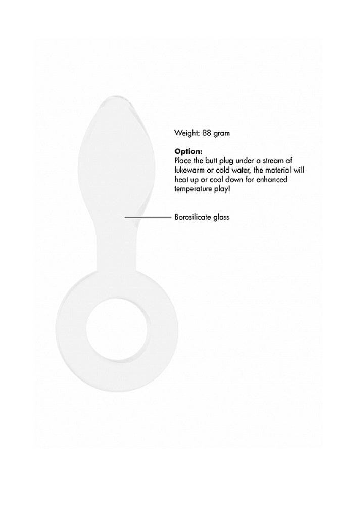 Shots Toys - Chrystalino - Plugger Glass Butt Plug - White - Stag Shop