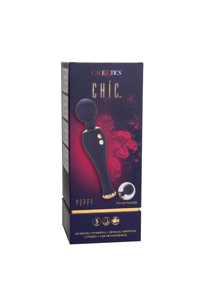 Cal Exotics - Chic - Poppy Massage Wand - Blue - Stag Shop