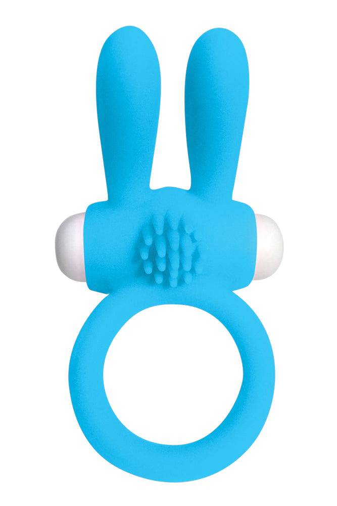 Pipedream - Neon - Rabbit Vibrating Cock Ring - Blue - Stag Shop