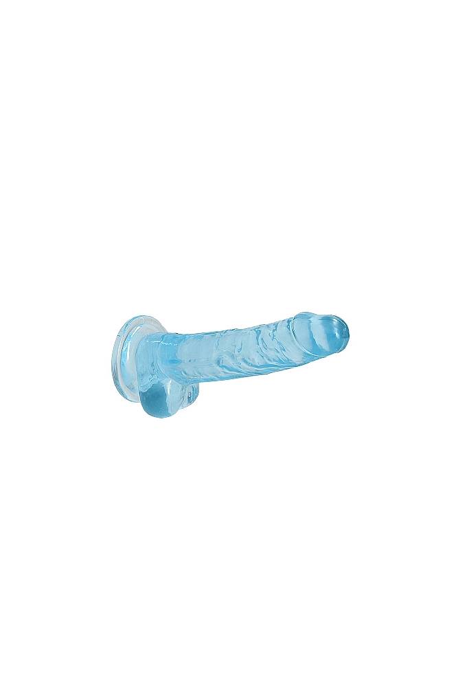 Shots Toys - Real Rock - 7" Crystal Clear Dildo with Balls - Assorted Colours - Stag Shop