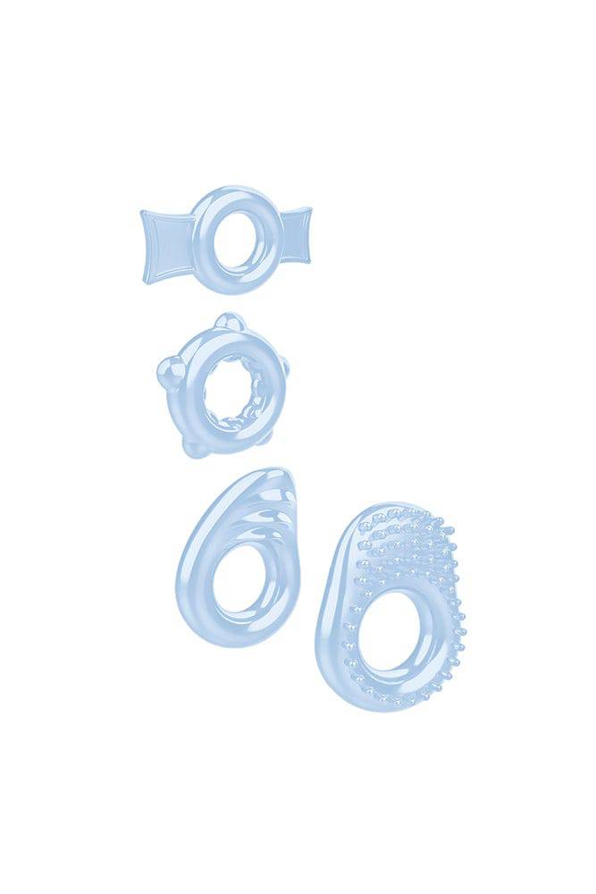 Zero Tolerance - Ring A Ding Ding Cock Ring Set - Blue - Stag Shop