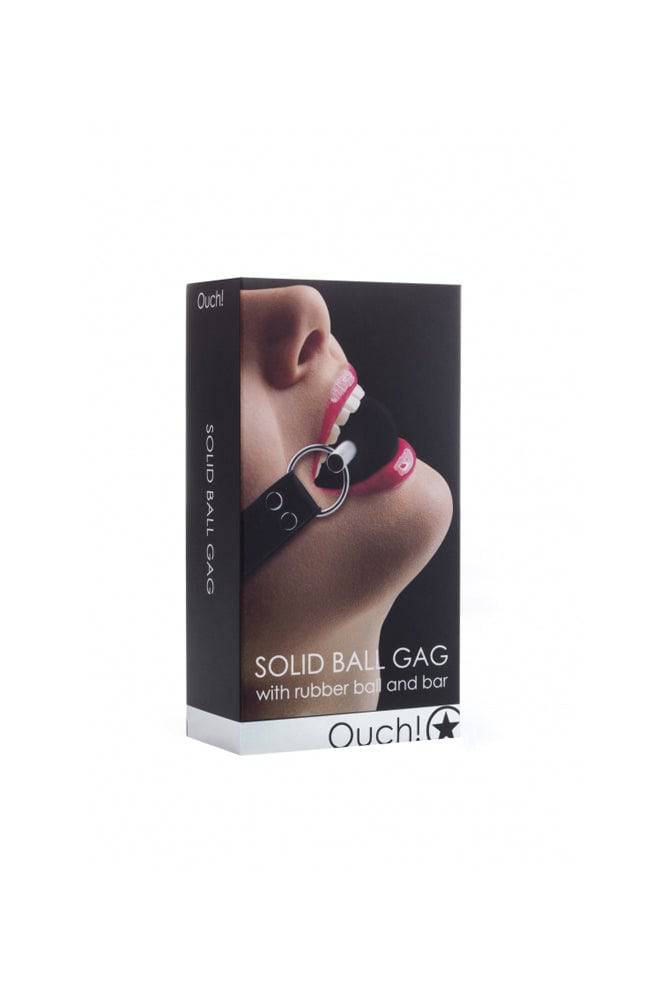 Ouch by Shots Toys - Solid Ball Gag - Black - Stag Shop