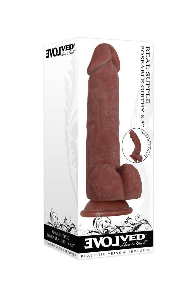 Evolved - Real Supple Poseable Girthy 8.5 Inch Dildo - Assorted - Stag Shop