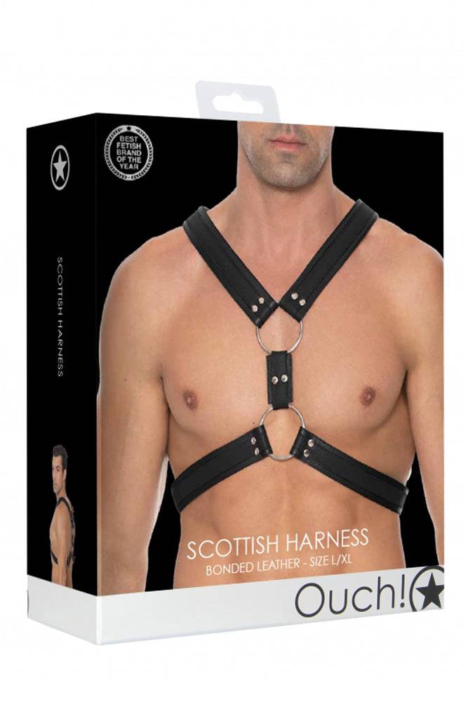 Ouch by Shots Toys - Scottish Chest Harness - Black - Stag Shop