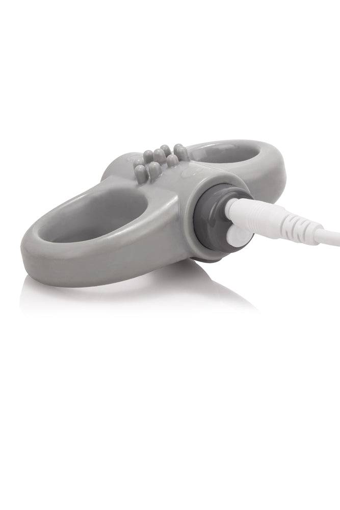 Screaming O - Charged - Yoga Rechargeable Vibrating Cock Ring - Grey - Stag Shop