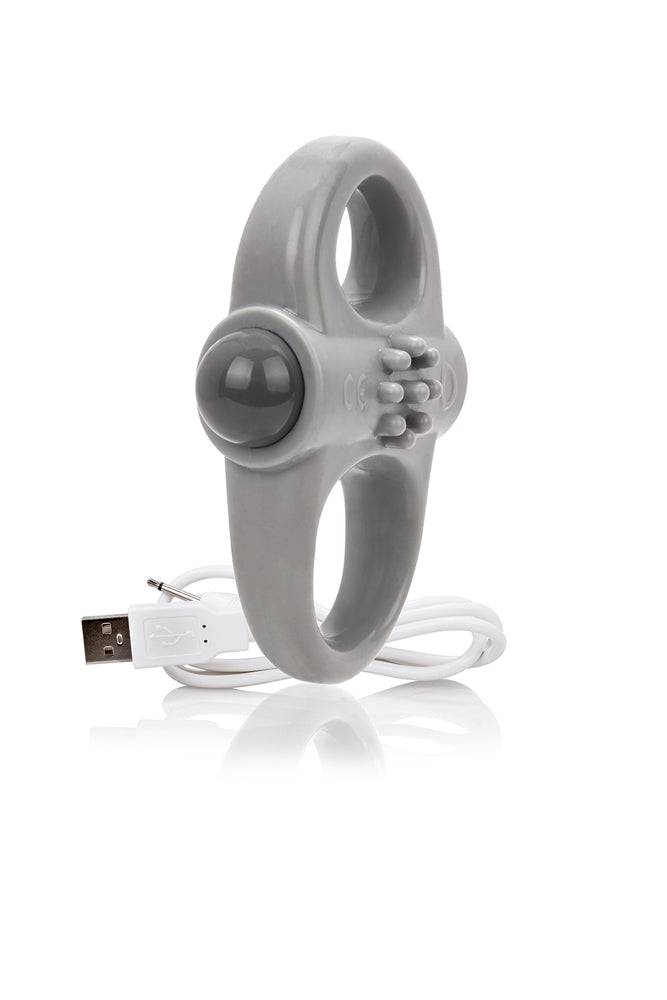 Screaming O - Charged - Yoga Rechargeable Vibrating Cock Ring - Grey - Stag Shop