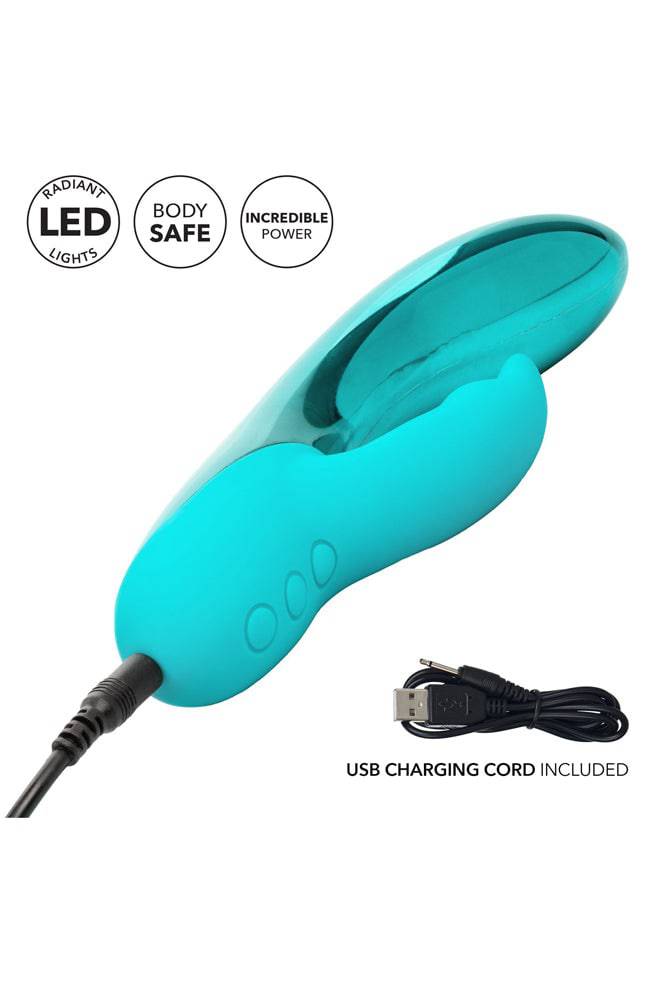Cal Exotics - Dazz-LED - Brilliance LED Dual Vibrator - Teal - Stag Shop