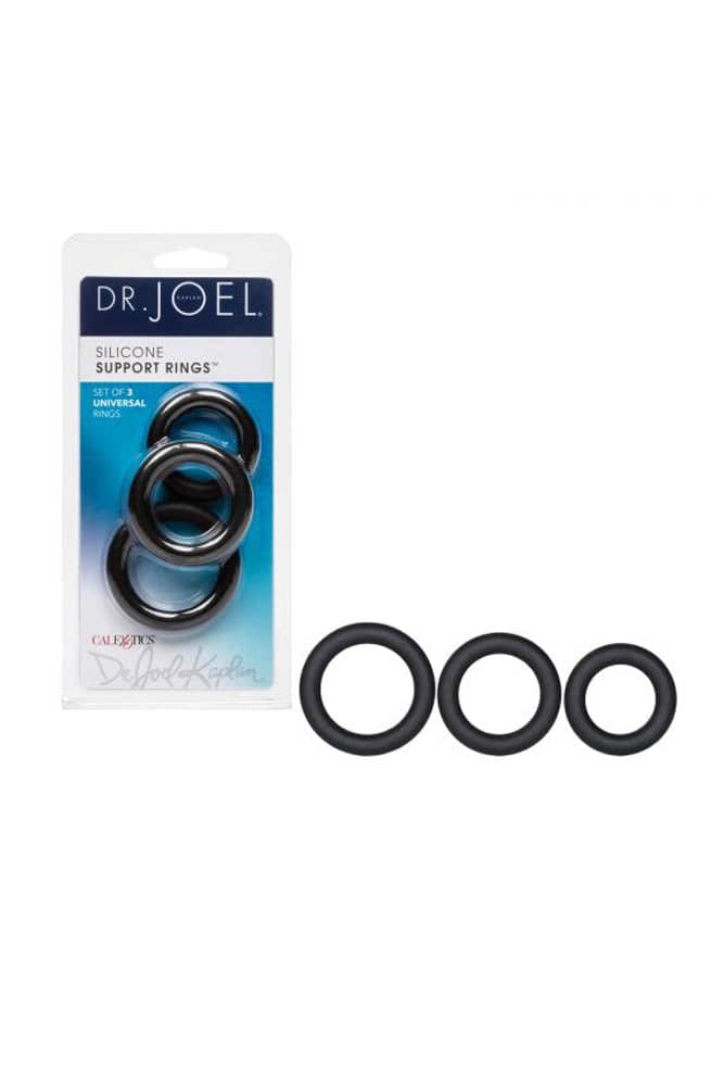 Cal Exotics - Dr. Joel Kaplan - Silicone Support Cock Rings - Black - Stag Shop