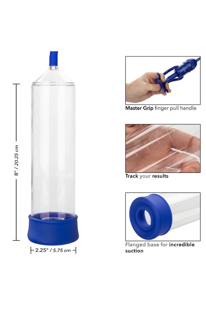 Cal Exotics - Admiral - Sta-Hard Penis Pump - Blue - Stag Shop
