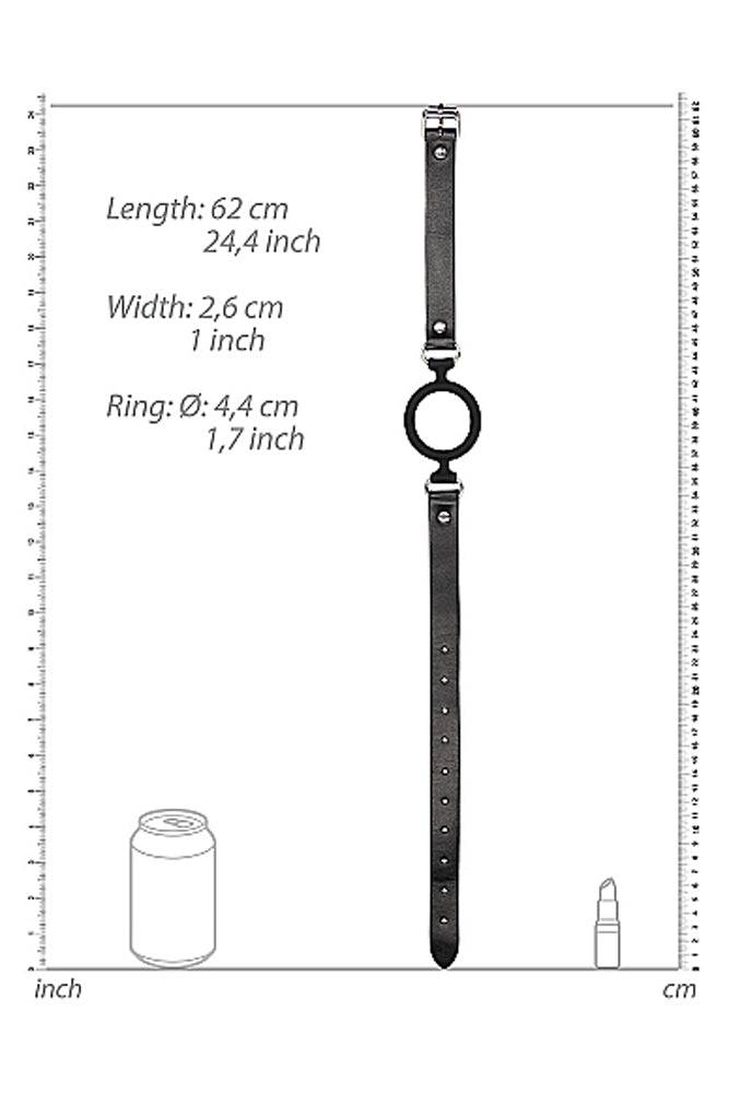 Ouch by Shots Toys - Silicone Ring Gag - Black - Stag Shop