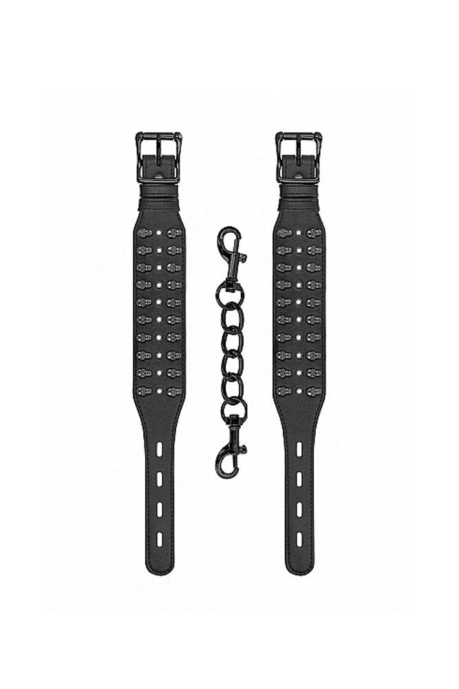 Ouch by Shots Toys - Skull Ankle Cuffs - Black - Stag Shop