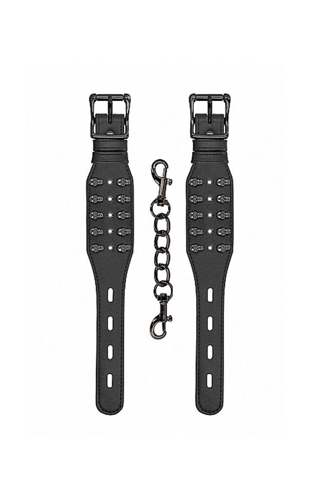 Ouch by Shots Toys - Skull Handcuffs - Black - Stag Shop