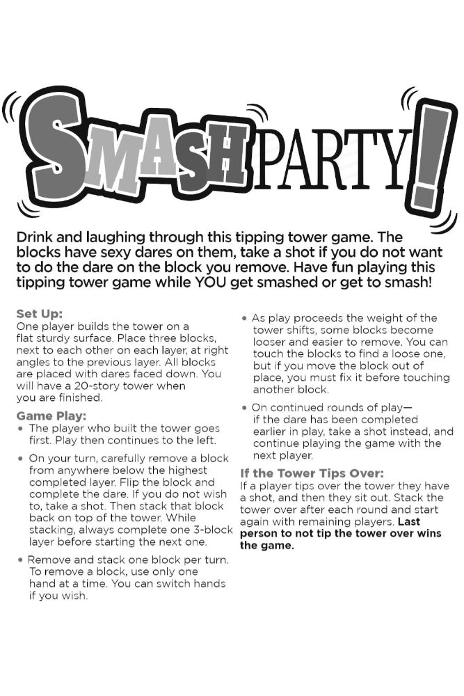 Little Genie - Smash Party Sexy Tipping Tower Drinking Game - Stag Shop