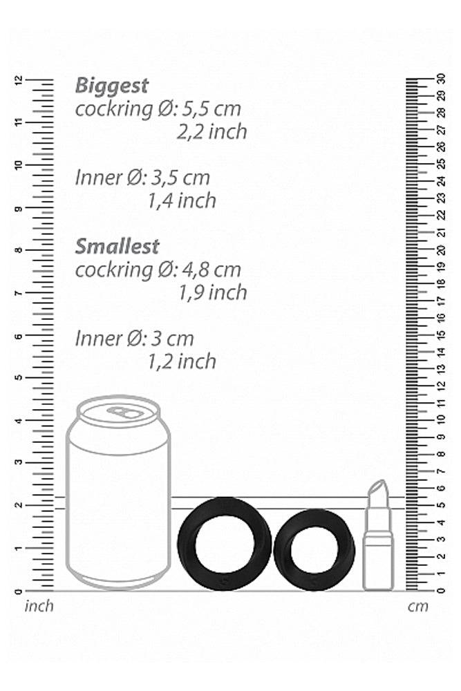 Shots Toys - Sono - No.86 Cock Ring Set - Black - Stag Shop