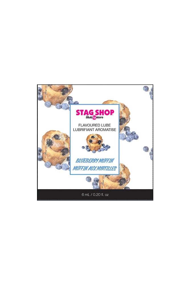 Stag Shop - Flavoured Water-Based Lubricant - 6ml Foil Packet - Blueberry Muffin - Stag Shop