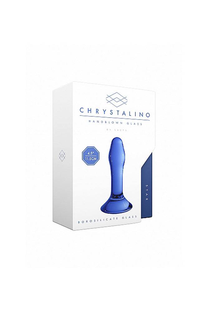 Shots Toys - Chrystalino - Star Glass Butt Plug - Blue - Stag Shop