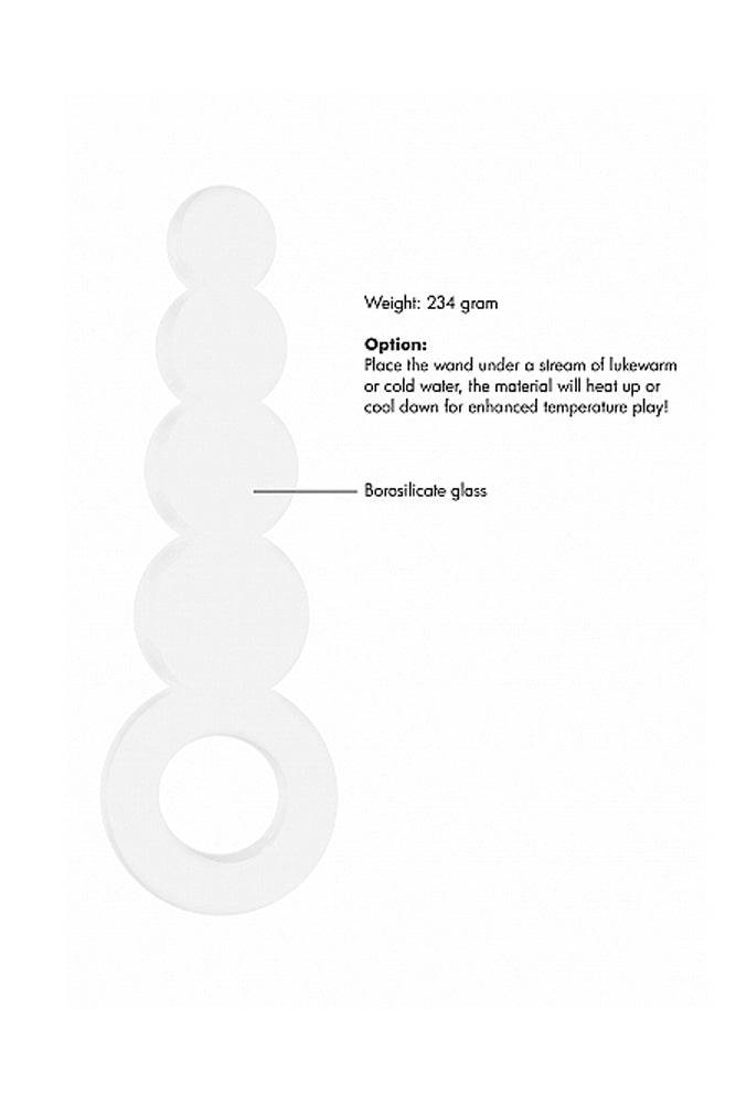 Shots Toys - Chrystalino - Stargate Glass Beaded Plug - White - Stag Shop