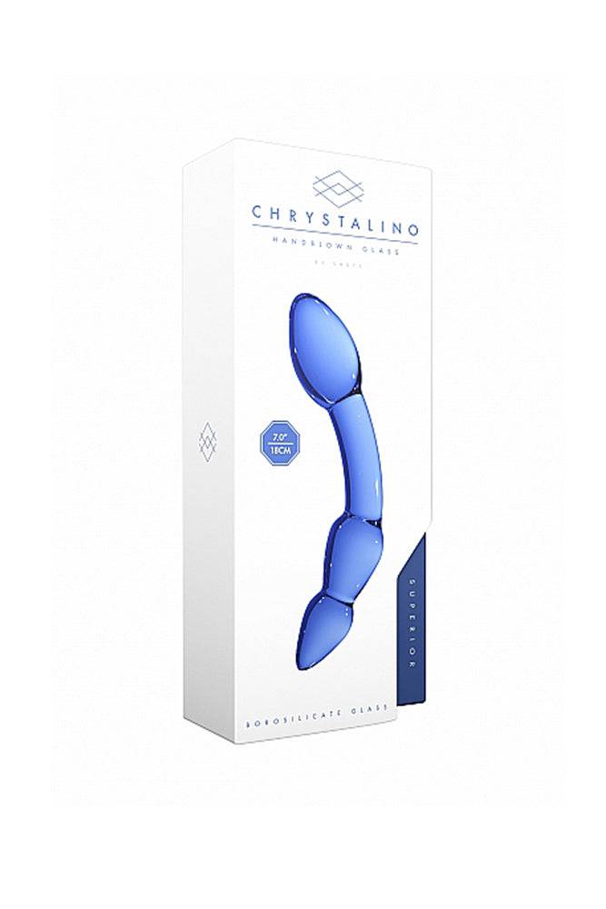 Shots Toys - Chrystalino - Superior Glass Dildo - Blue - Stag Shop