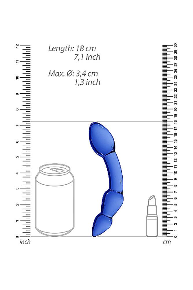 Shots Toys - Chrystalino - Superior Glass Dildo - Blue - Stag Shop