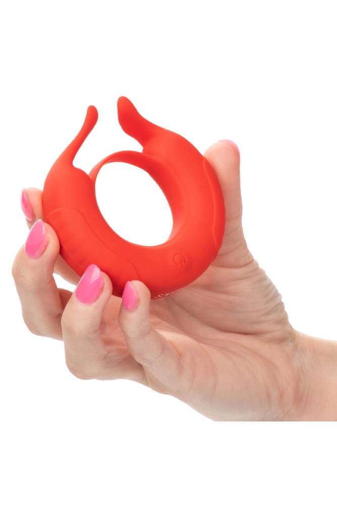 Cal Exotics - Couples Enhancer - Silicone Rechargeable Taurus Enhancer - Red - Stag Shop
