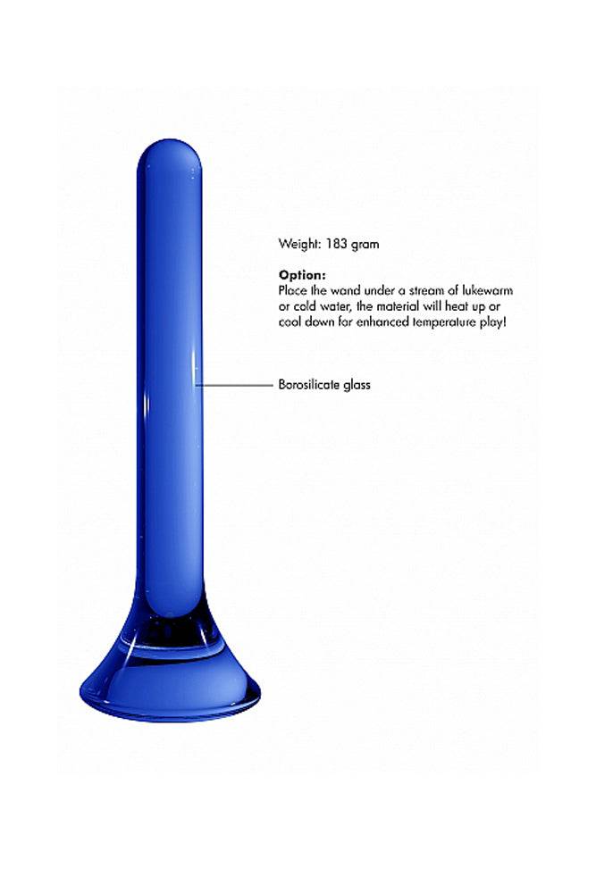 Shots Toys - Chrystalino - Tower Glass Wand - Blue - Stag Shop