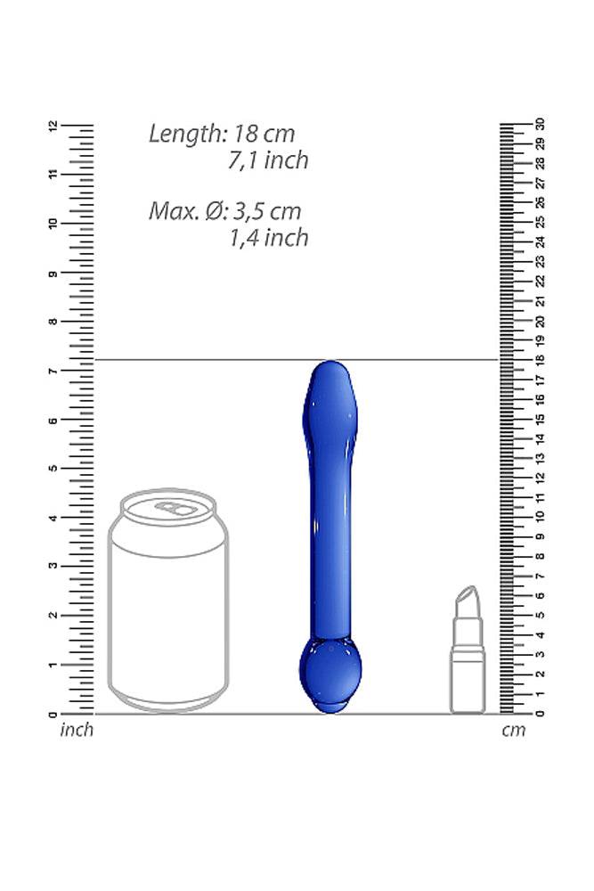Shots Toys - Chrystalino - Treasure Glass Dildo - Blue - Stag Shop