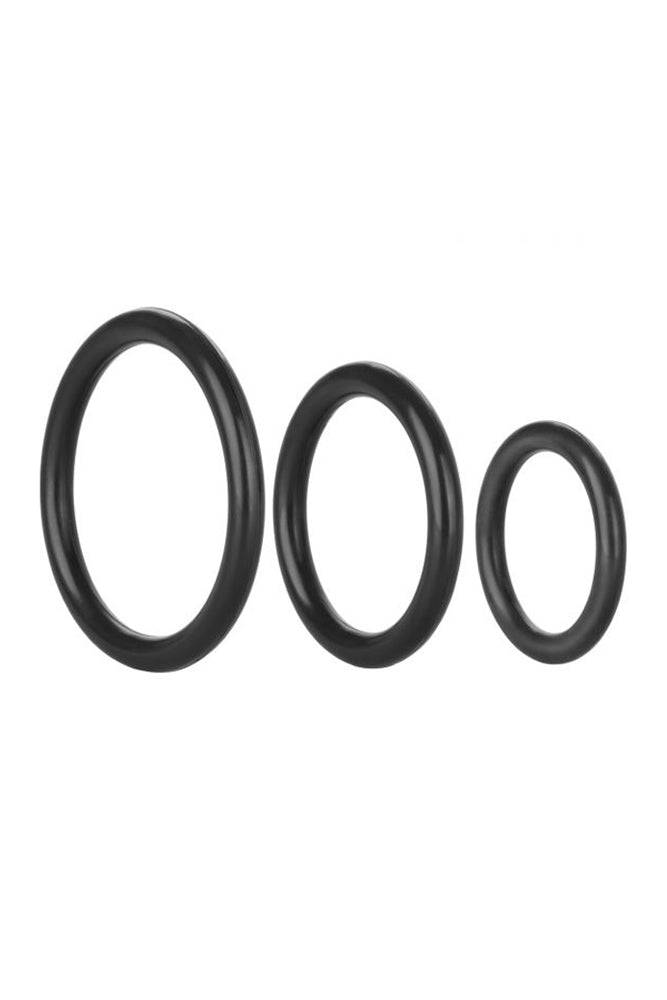 Cal Exotics - Tri-Rings Cock Ring Set - Black - Stag Shop
