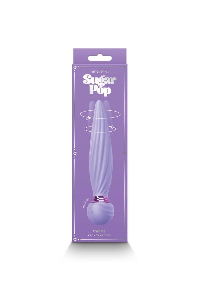 NS Novelties - Sugar Pop - Twist Bendable Vibrator - Purple - Stag Shop