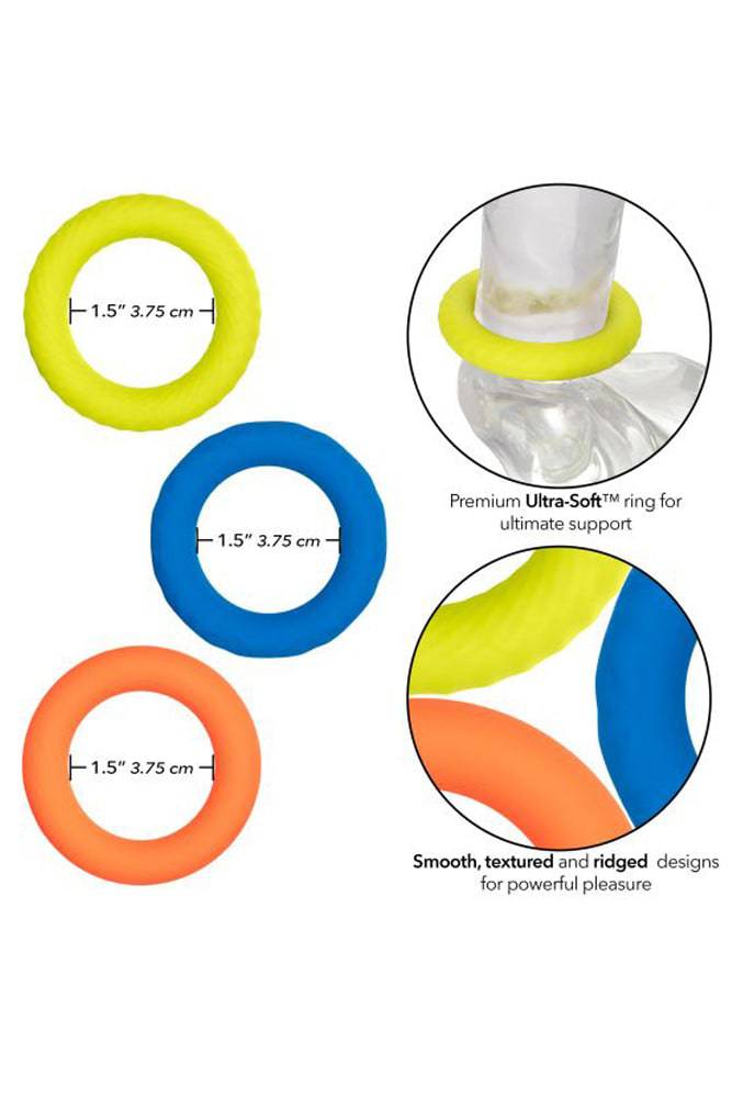 Cal Exotics - Link Up - Ultra-Soft Climax Cock Ring Set - Stag Shop