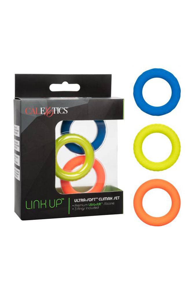 Cal Exotics - Link Up - Ultra-Soft Climax Cock Ring Set - Stag Shop