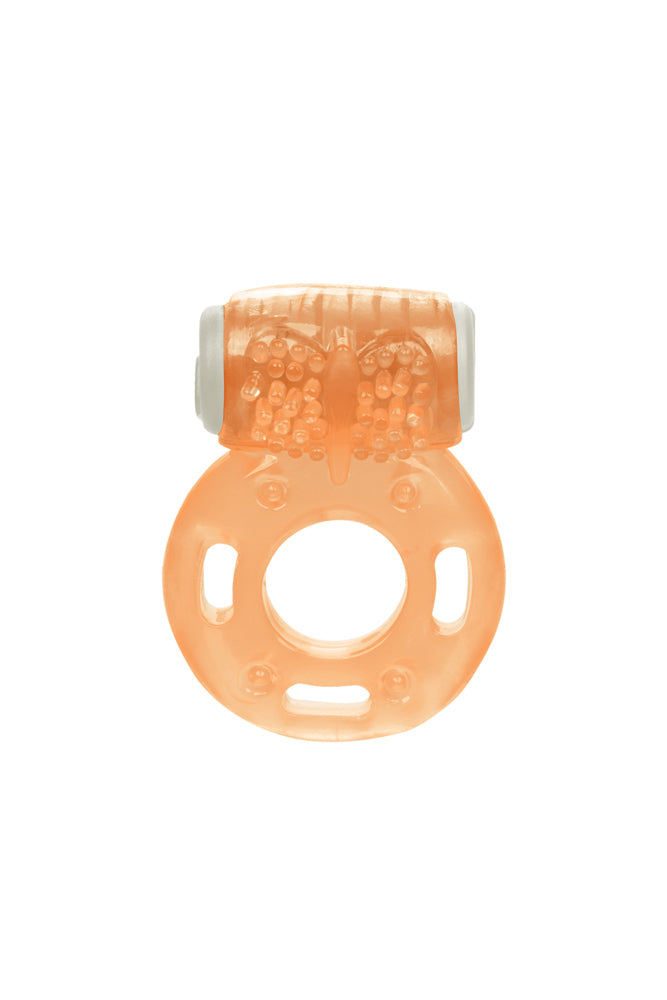 Cal Exotics - Foil Pack - Vibrating Cock Ring - Orange - Stag Shop