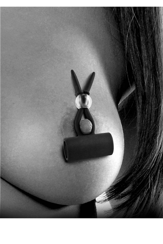 Pipedream - Fetish Fantasy Limited Edition - Vibrating Silicone Nipple Lassos - Black - Stag Shop