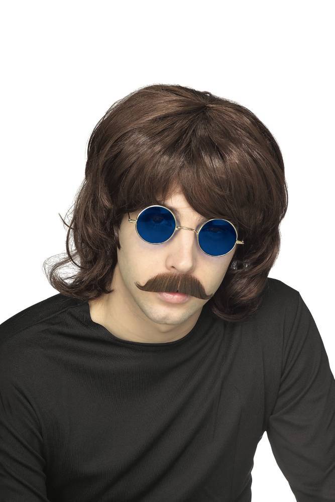Rubies Costume Company - 70's Men's Shag Wig - Brown - Stag Shop