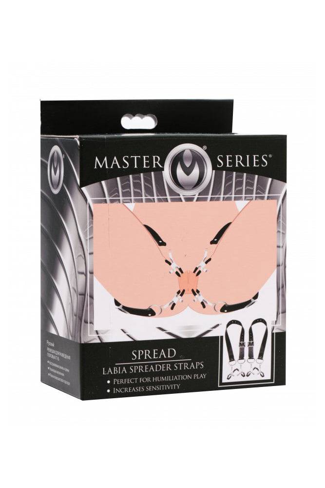 XR Brands - Master Series - Labia Spreader Straps with Clamps - Stag Shop