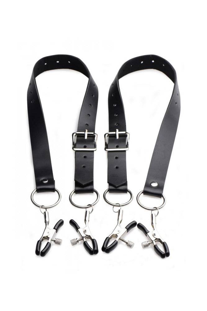 XR Brands - Master Series - Labia Spreader Straps with Clamps - Stag Shop